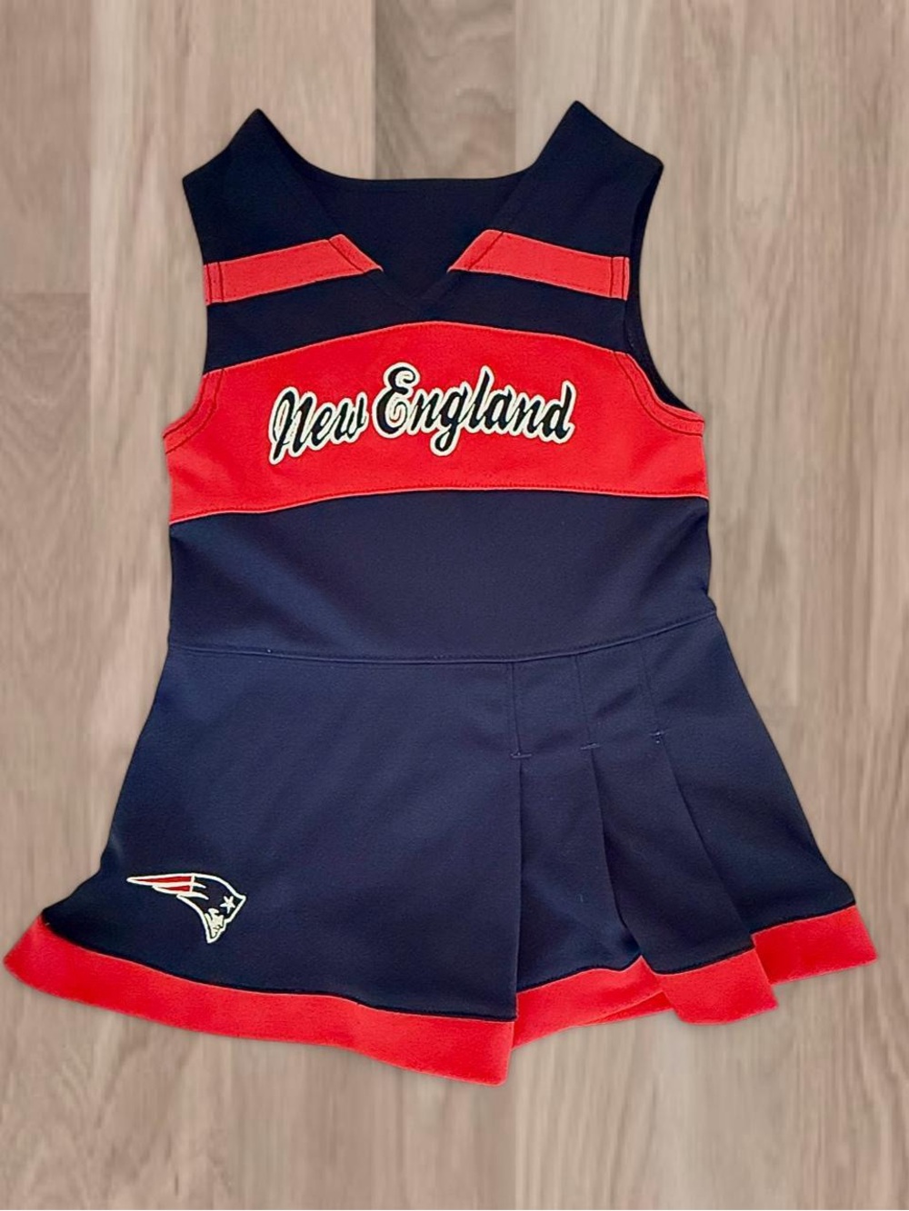 New England Patriots Toddler Girls Cheerleader Jumper Dress Size 2T EUC